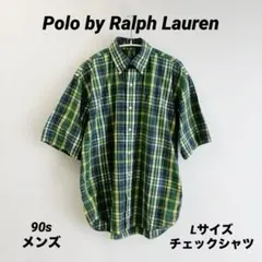 【お値引可】90s Polo by Ralph Lauren チェックシャツ L