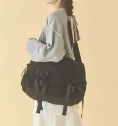 ribbon messenger bag
