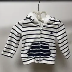 ボーダーフード付きトレーナー