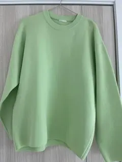 ライトグリーン オーバーサイズ スウェット サマーニット