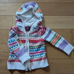 baby GAP マルチカラー ニットパーカー 80cm