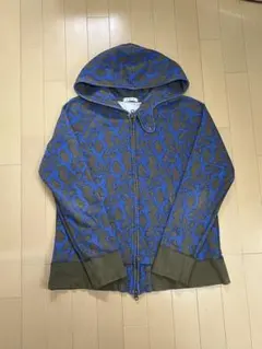 vintage hoodie総柄　パーカー