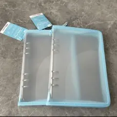 2点　6リングファイル　ジッパー　6穴バインダー　A5 シール帳　ダイソー　あ