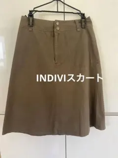 まとめ買い割引あり　INDIVI カーキ　スカート サイズ36