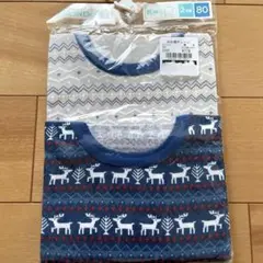 長袖肌着2枚組 80cm