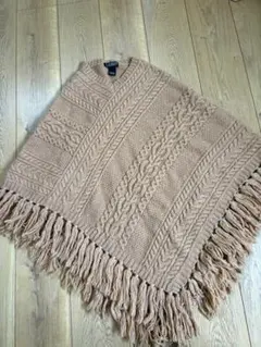 Ralph Lauren ベージュ ケーブルニット ポンチョ