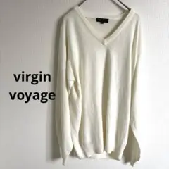 virgin voyage バージンボヤージュ Vネック ニット ホワイト M