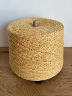 【毛糸】イエロー黄色 シルク50% コットン33% ナイロン17% 番手2/14