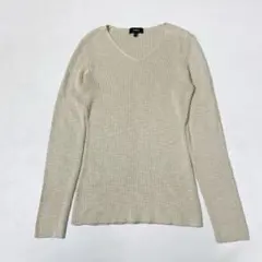 Theory セオリー ファインスラブ Vネックリブニットプルオーバー