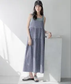 LOWRYSFARM キャミワンピース チェック