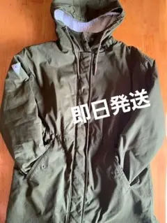 オリーブ色 フリースライニング モッズコート