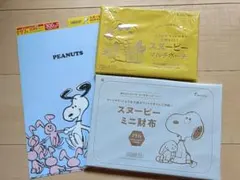 ゼクシィ付録 SNOOPYミニ財布&マルチポーチ＆クリアファイル1枚セット