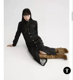 ZARA キャミワンピース　黒　ブラック