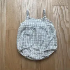 tete a tete コットン100% チェックロンパース 80 テータテート