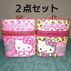 ハローキティ　スカーフ付きチャームポーチ　ヒョウ柄　Hello Kitty　２点
