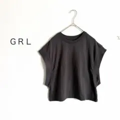 GRL グレイル フレンチスリーブ Tシャツ チャコールグレー Ｆ 無地