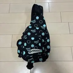 OUTDOOR 水玉模様 ショルダーバッグ 黒