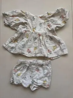 H&M baby 花柄ブラウス&パンツ　セット