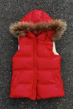 00s お兄系 y2k 平成ギャル パンク ストリート ファー ダウンベスト赤