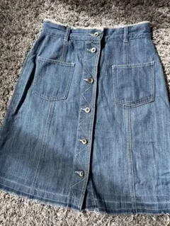 w closet デニムボタンフロントスカート