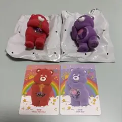 ケアベア　ポップマート　Colorful Hugs 赤　紫