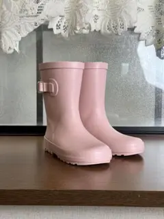 ピンク バックル付き 長靴