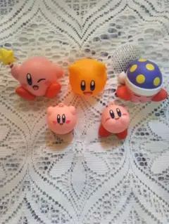 星のカービィ　ソフビ人形　硬め　柔らかめ　☆スティック　眠り　膨らみ　笑顔セット