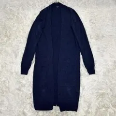 【近年】Theory セオリー ロングカーディガン リネン ネイビー Sサイズ