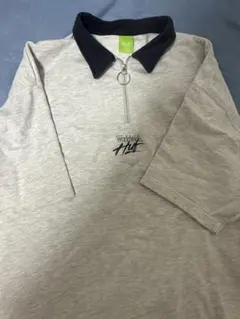 最終値下げ‼️HUF ハーフジップ ポロシャツ　Tシャツ　グレー XLのサムネイル