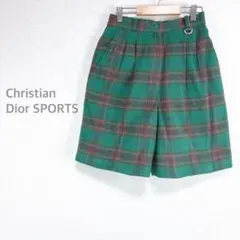 【クリスチャンディオールスポーツ】キュロットパンツ M ヴィンテージ風 チェック