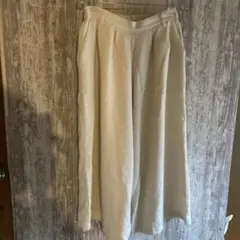 オフホワイトワイドパンツ ゴムウエスト