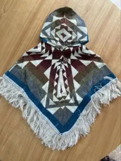 ネイティブ柄　ポンチョ