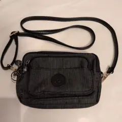 デニム風黒ショルダーバッグ