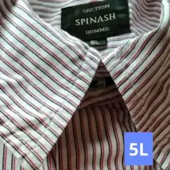 SPINASH HOMME メンズ　シャツ　5L 大きいサイズ 　ストライプ
