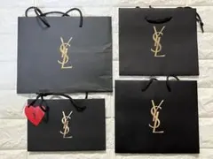 YSL ショップ袋 4枚セット 黒