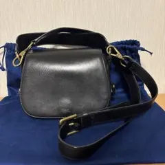 【美品】POLO RALPH LAUREN ショルダーバッグ　ブラック レザー