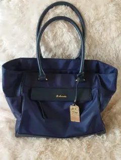 ＆chouetteネイビー ナイロントートバッグ