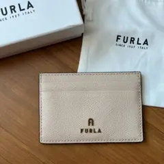 FURLA カードケース 名刺入れ ベージュ　美品のサムネイル