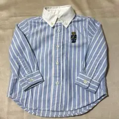 （美品）ラルフローレン ベア 長袖シャツ 刺繍　80