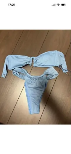 ZARA バンドゥ ビキニセット ライトブルーのサムネイル
