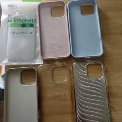 iPhone 17 ソフトクリアケース 6.3in 中古品iphoneケース5個