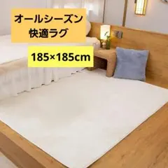 短毛フランネルラグ ホワイト 快適な肌触りオールシーズン対応 185 