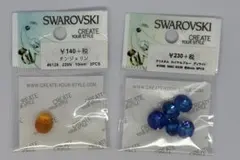 ハンドメイド　スワロフスキー　タンジェリン　クリスタルロイヤルブルーディライト