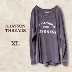 GRAYSON THREADS 長袖Tシャツ パープル　薄いトレーナー