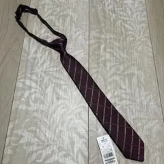 新品☆コムサイズム　エンジ　ウィンドペン柄ネクタイLL