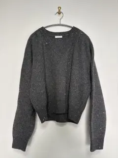 希少✨ブルネロクチネリラメカシミヤニットグレージュゴールドラグラン 