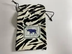 パパス　アイランド (Papas) 巾着バッグ ゼブラ柄 希少品 巾着袋