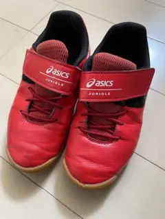 asics JUNIOLE フットサル シューズ レッド 20.5cm