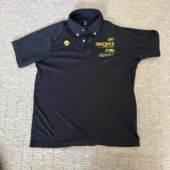 DESCENTE ネイビー ポロシャツ Lサイズ　バレーボール