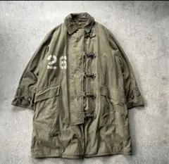 30s40sヴィンテージミリタリーファイヤーマンジャケット緑オリーブ　博物館級